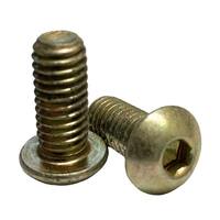 5/16"-18 X 3/4" Button Socket Cap Screw, Alloy, Zinc Yellow